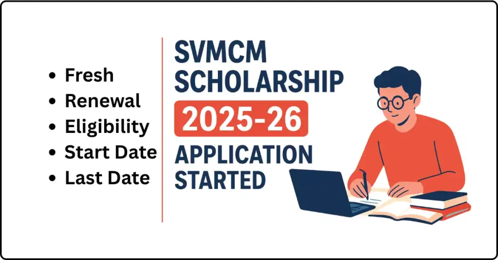 SVMCM Scholarship 2025-26 Started: Apply Now for Fresh & Renewal, Eligibility, Last Date and Full Updates